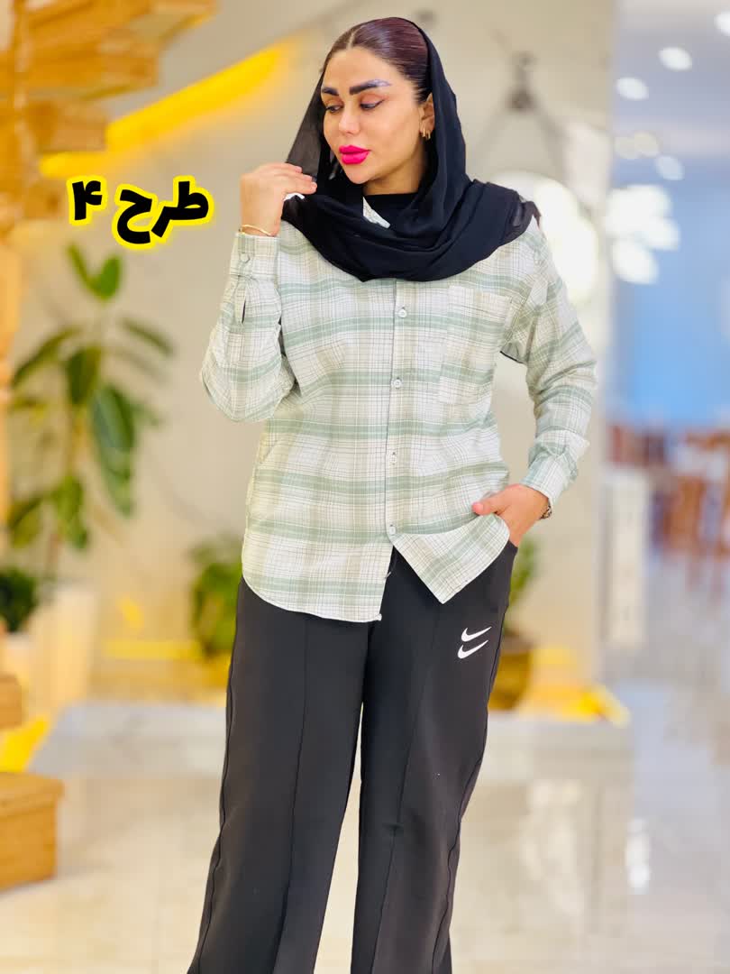 شومیز چهارخانه 2096